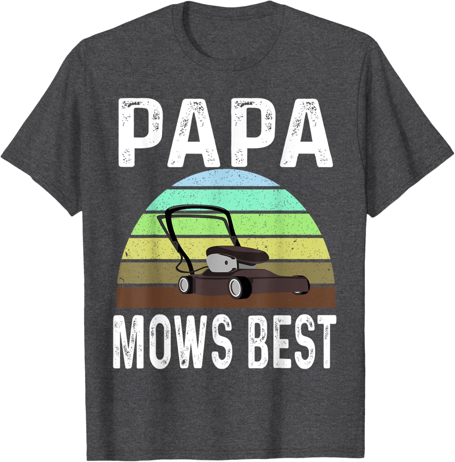 Funny Papa Mows Best Lawn Care Dad T-Shirt for Lawn Mowing Lovers - 8