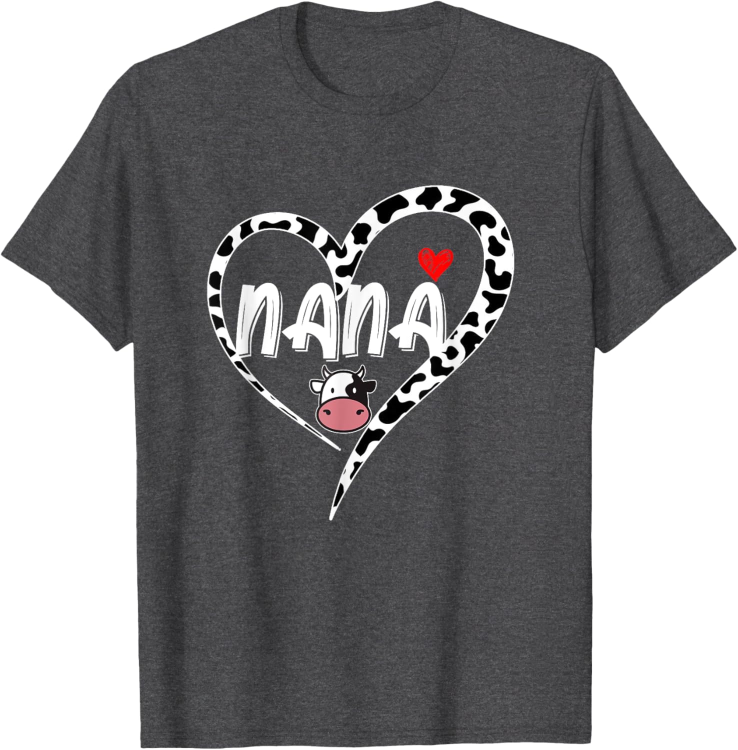 Nana Cow Print Heart T-Shirt Perfect for Mother's Day Gifts - 23