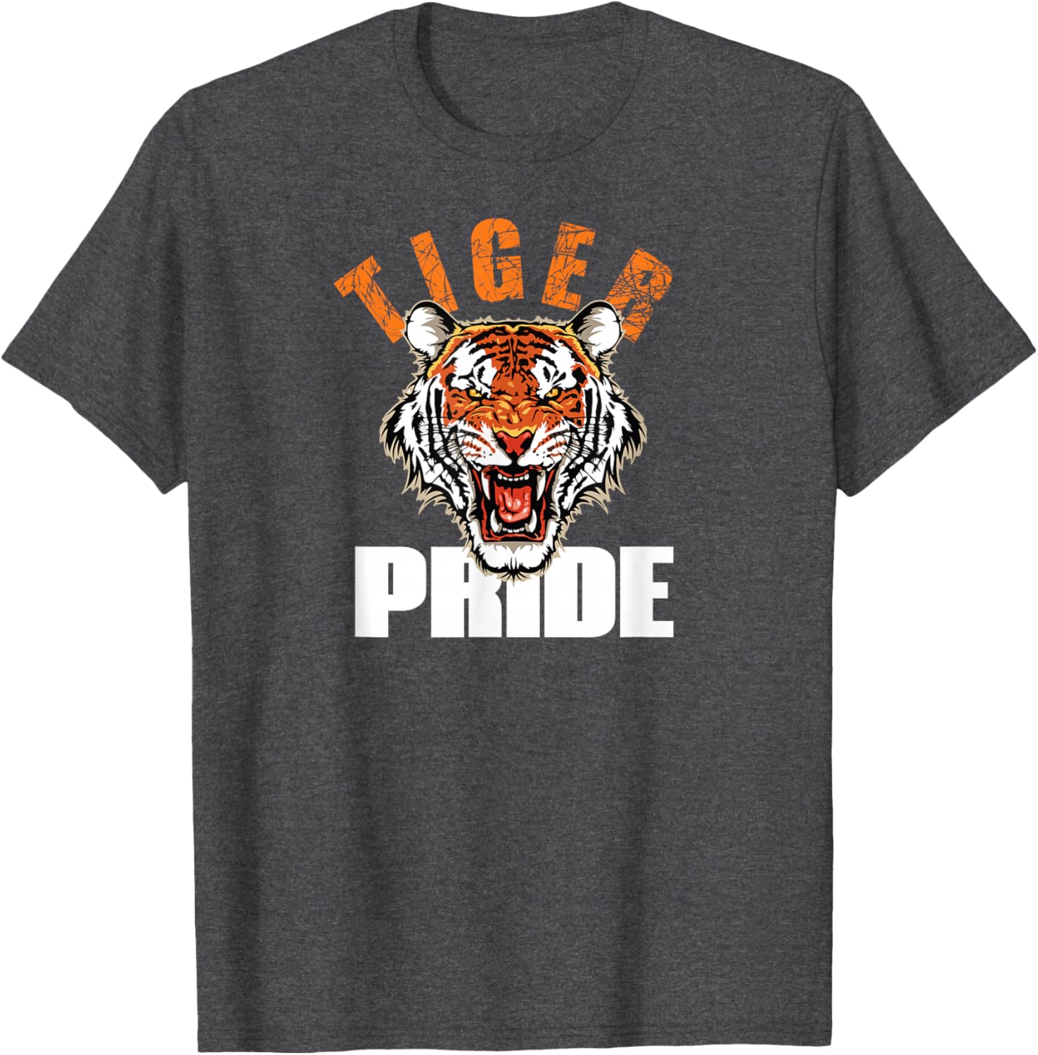 Retro Tiger Pride Vintage Mascot T-Shirt for School Sports Teams - 14