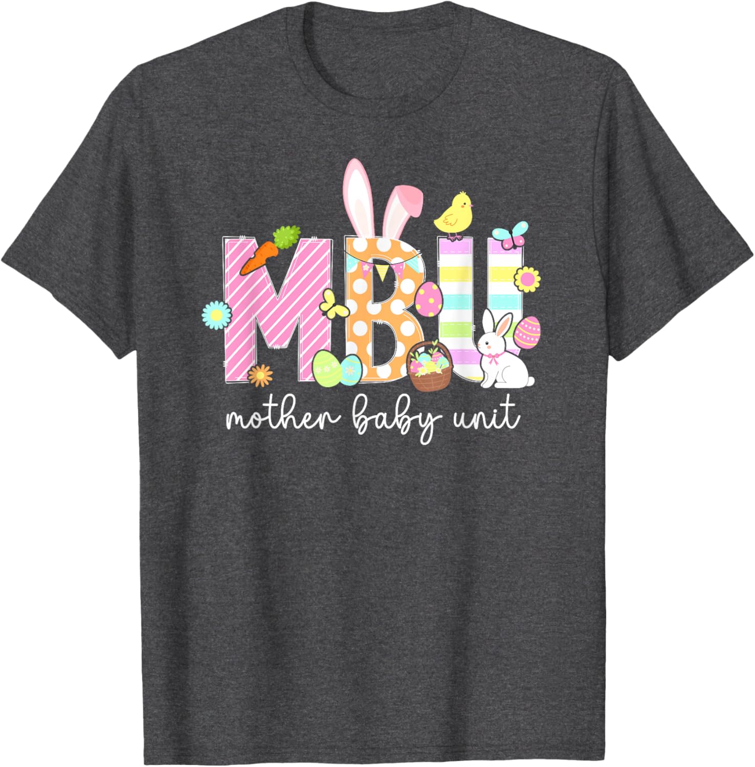 Easter Bunny T-Shirt for Nurses - Cute Mother Baby Unit Design - 8