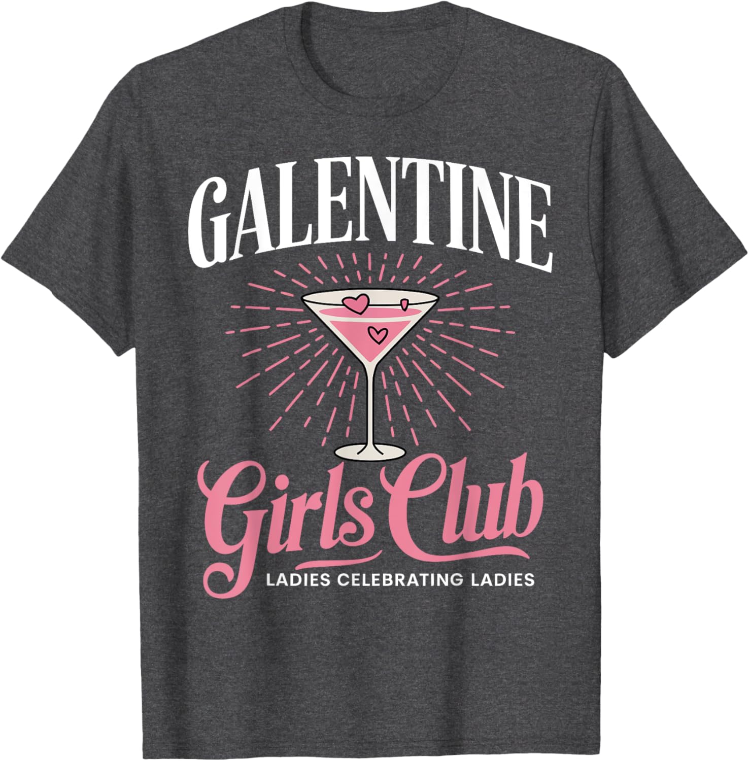 Celebrate Galentine's Day Women's Black T-Shirt - Short Sleeve & Unique Design - 6