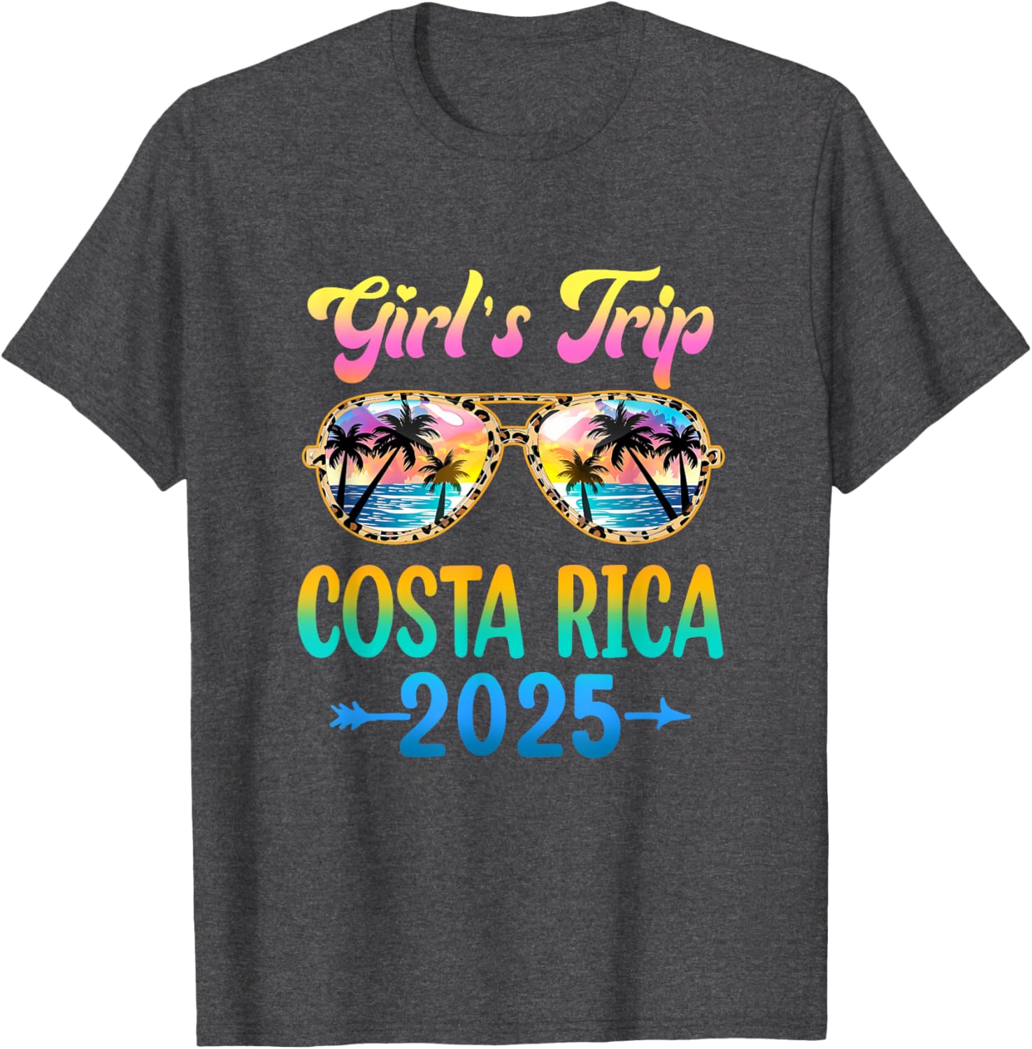 Girls Trip Costa Rica 2025 Summer Vacation Sunglasses T-Shirt - 11