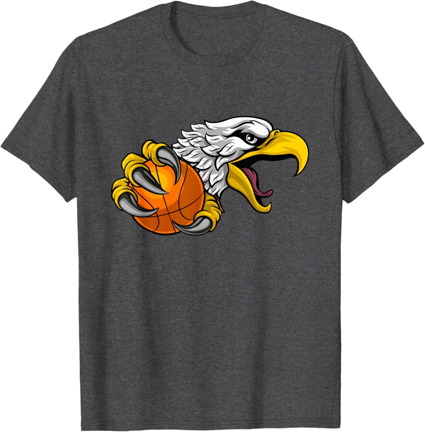 Eagle Hawk Basketball Cartoon Character T-Shirt for Fun Sports Fans - 2