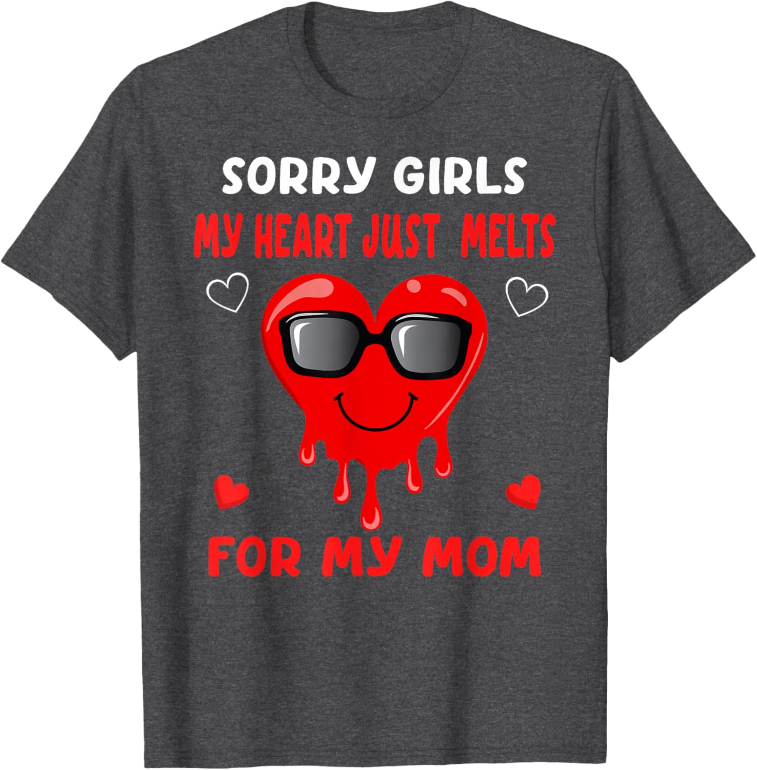 Valentine's Day Boys T-Shirt My Heart Melts for Mom Cute Gift - 7