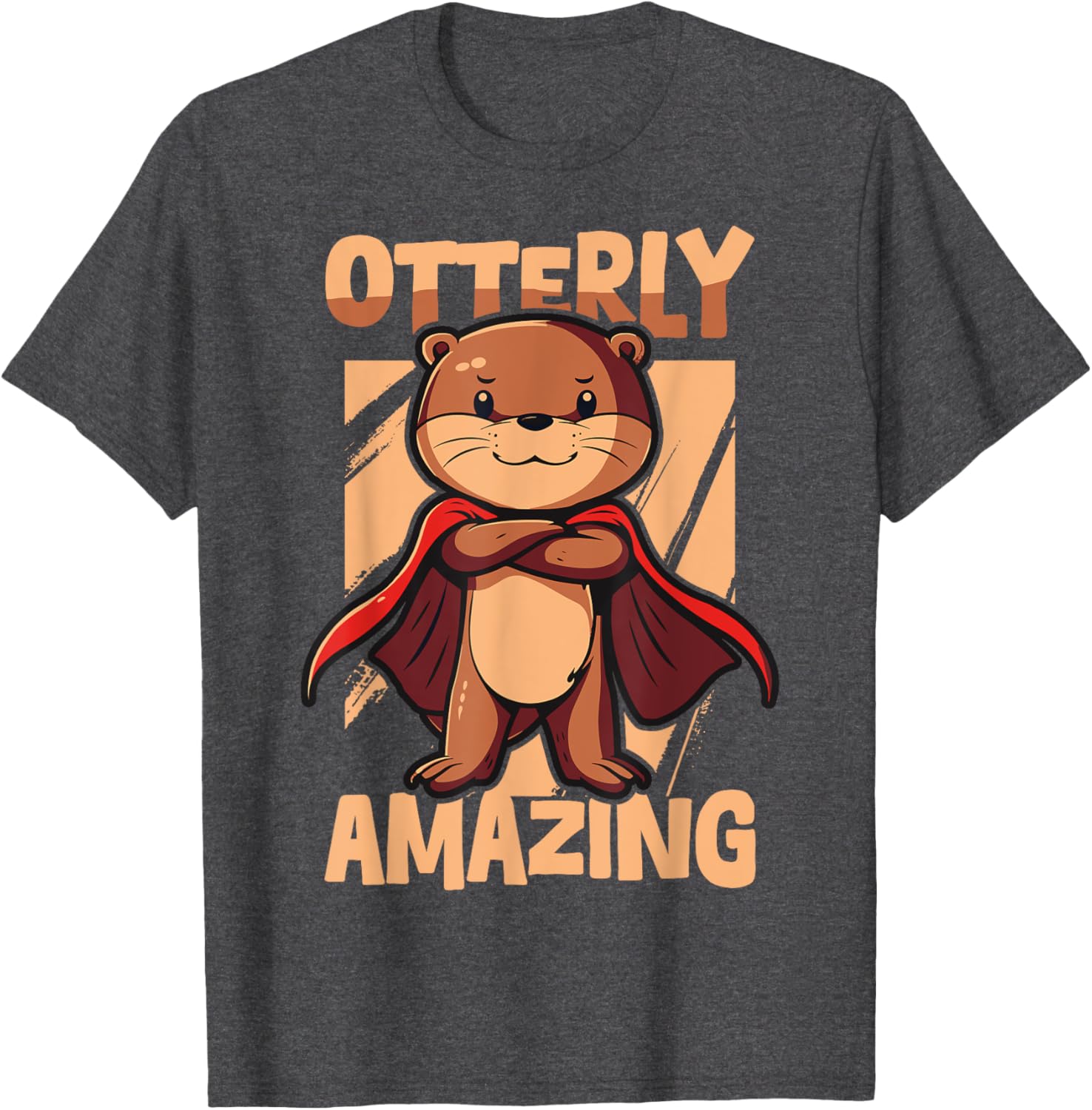 Otterly Amazing Superhero Cape T-Shirt for Kids - Perfect Gift for Otter Lovers - 13