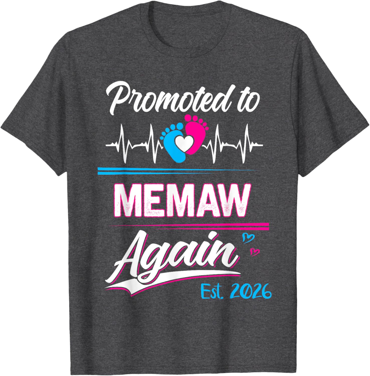 Promoted to Memaw Again 2026 Funny Pregnancy Announcement T-Shirt - 23