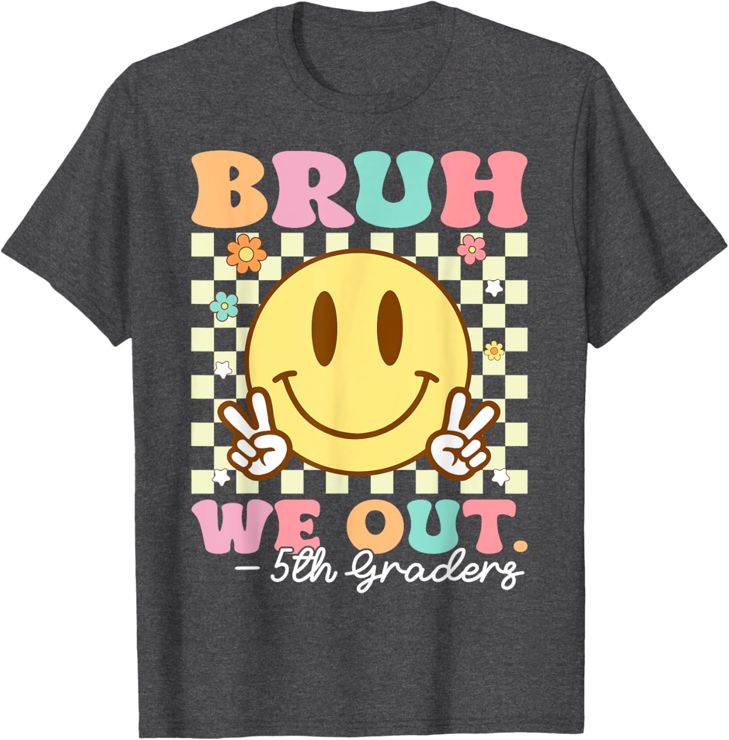 Bruh We Out Class of 2025 5th Grade Graduation T-Shirt for Kids - 4