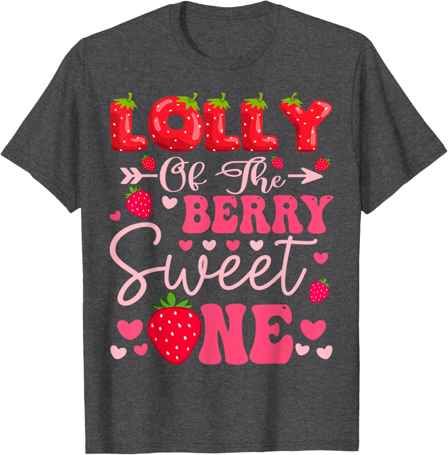 Sweet One Strawberry 1st Birthday Girl T-Shirt for Cute Celebrations - 4