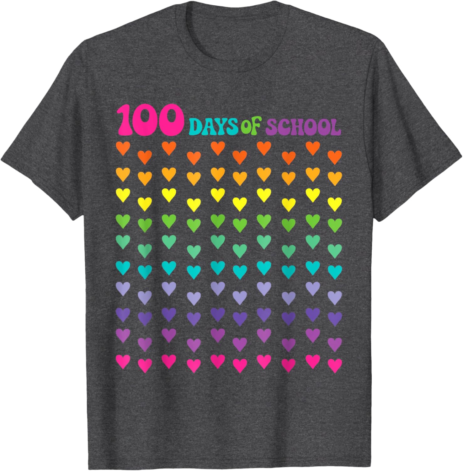 100th Day of School T-Shirt for Kids - Fun Math Numbers Design - 8