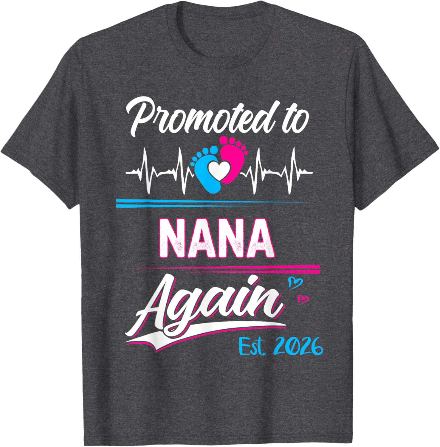Promoted to Nana Again 2026 Pregnancy Announcement T-Shirt Gift - 9
