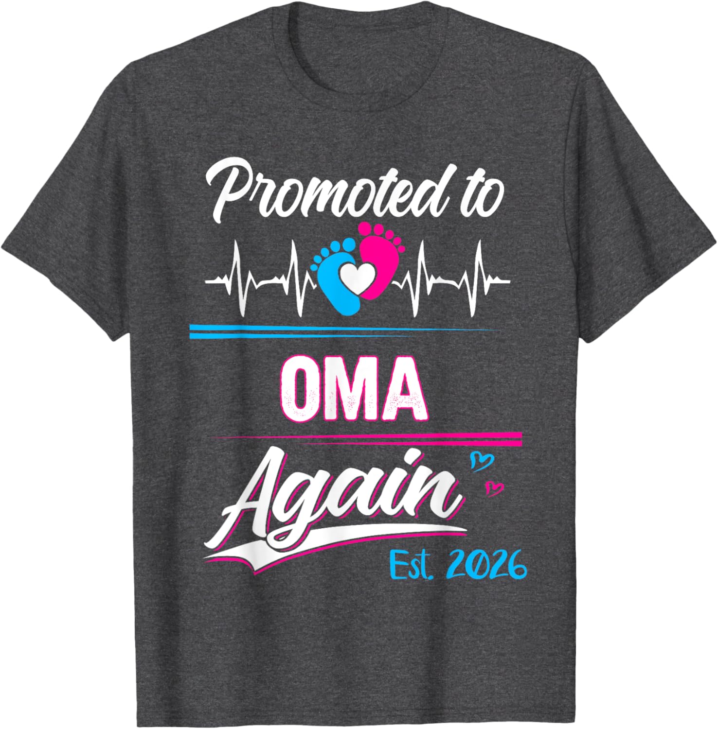 Promoted to Oma Again 2026 Cute Pregnancy Announcement T-Shirt - 26