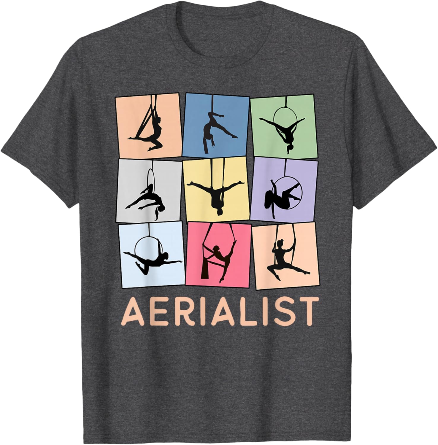 Fun Retro Aerialist T-Shirt for Aerial Hoop Lovers and Gift Ideas - 17