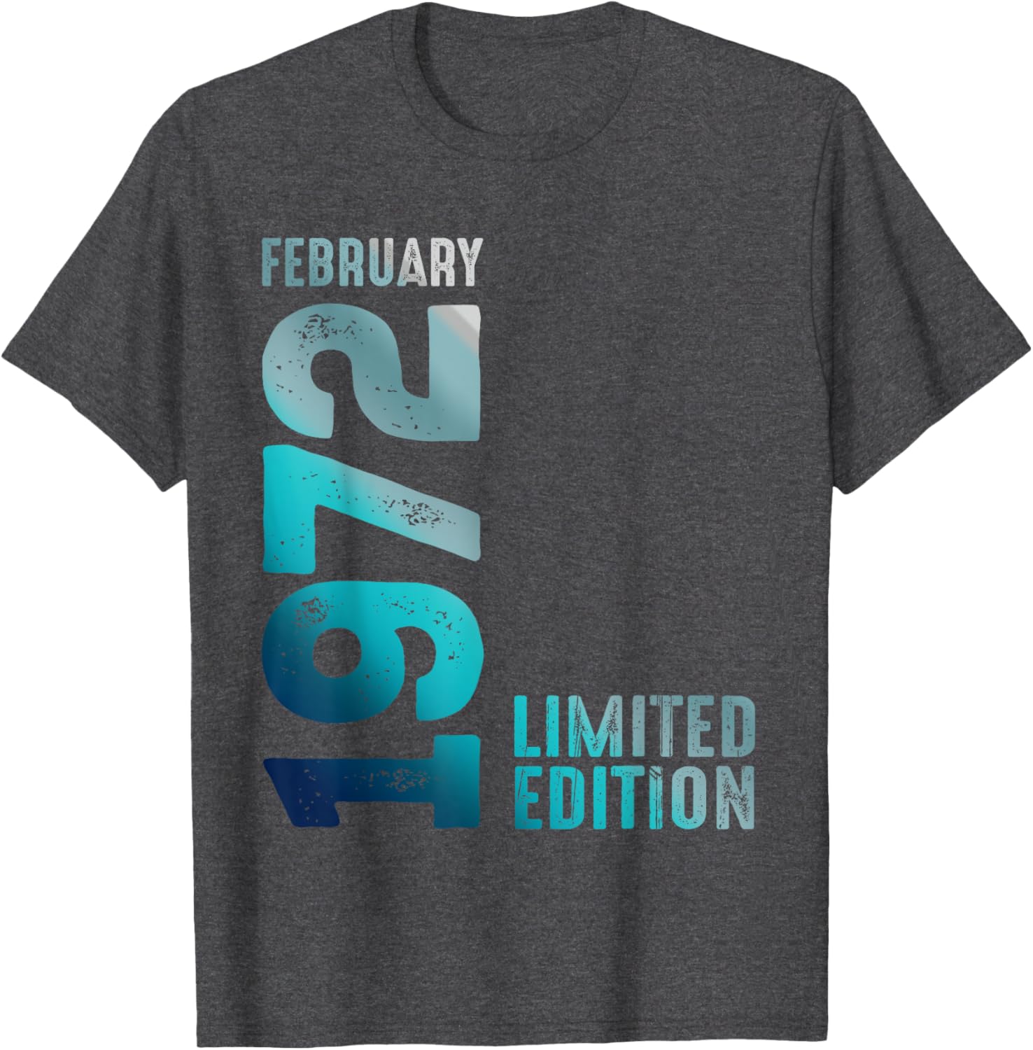 Limited Edition 1972 Birthday T-Shirt for February Birthdays - 2