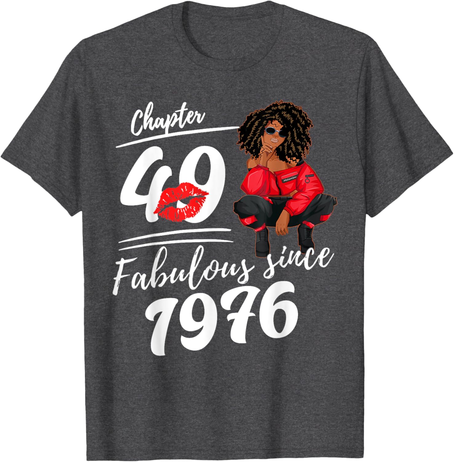Fabulous Since 1976 49th Birthday Queen T-Shirt for Women Celebrations - 1