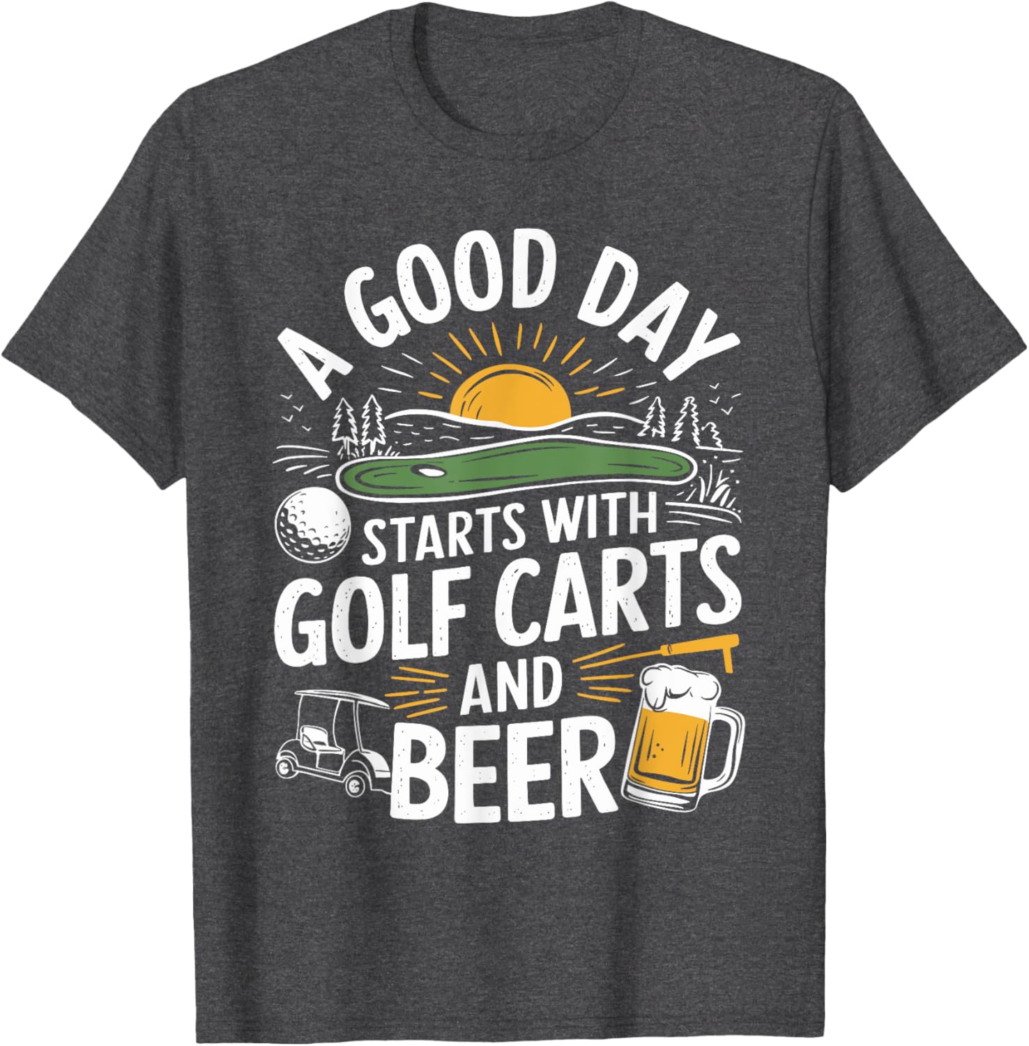 Golf Carts and Beer T-Shirt for Golf Lovers – Perfect Gift for Golfers - 23