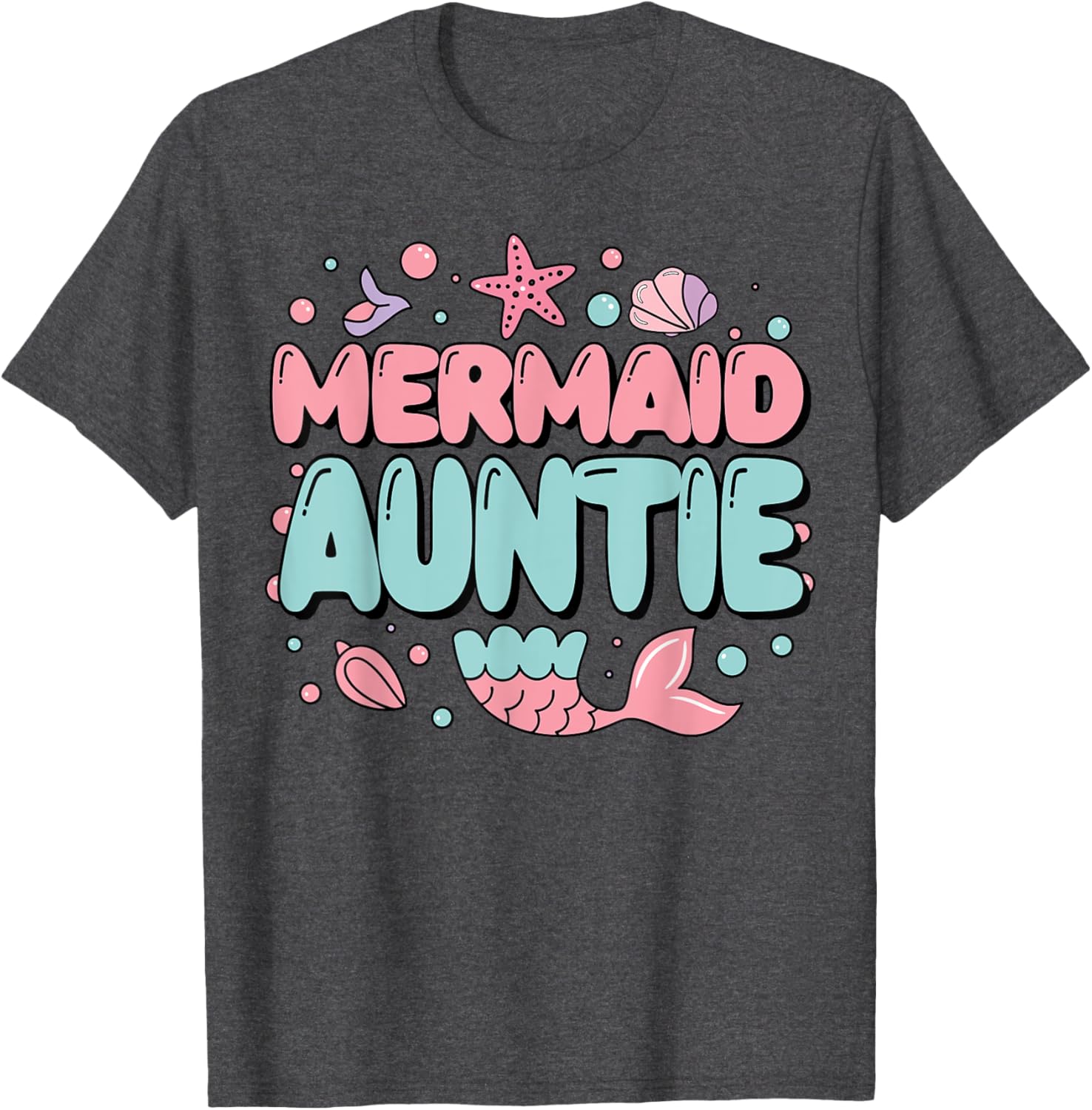 Auntie of The Birthday Mermaid Family Matching Party T-Shirt for Fun Celebrations - 12