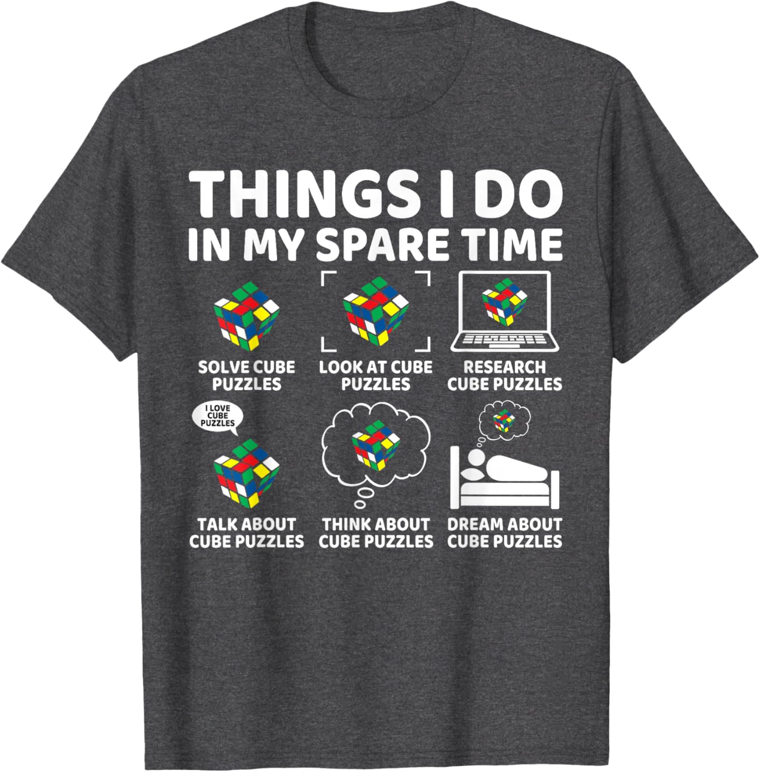 Funny Cube Puzzle Speed Cubing T-Shirt for Puzzle Lovers and Fans - 18