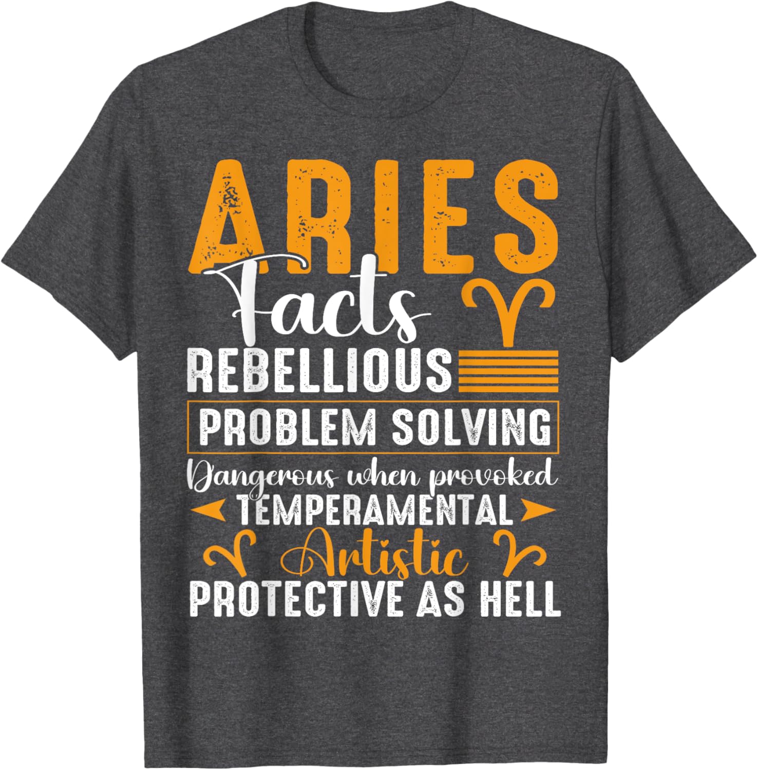Aries Zodiac Facts T-Shirt for March April Birthdays - Fun Astrology Style - 6