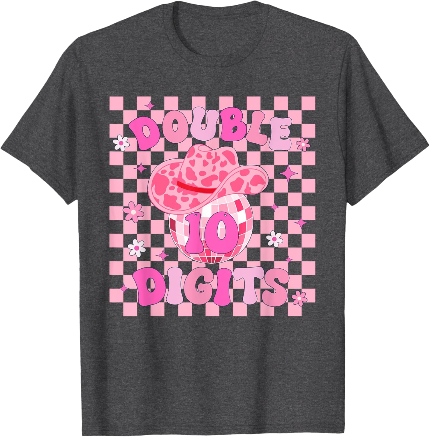 10th Birthday Rodeo Cowgirl T-Shirt for Girls - Fun Double Digits Tees - 15
