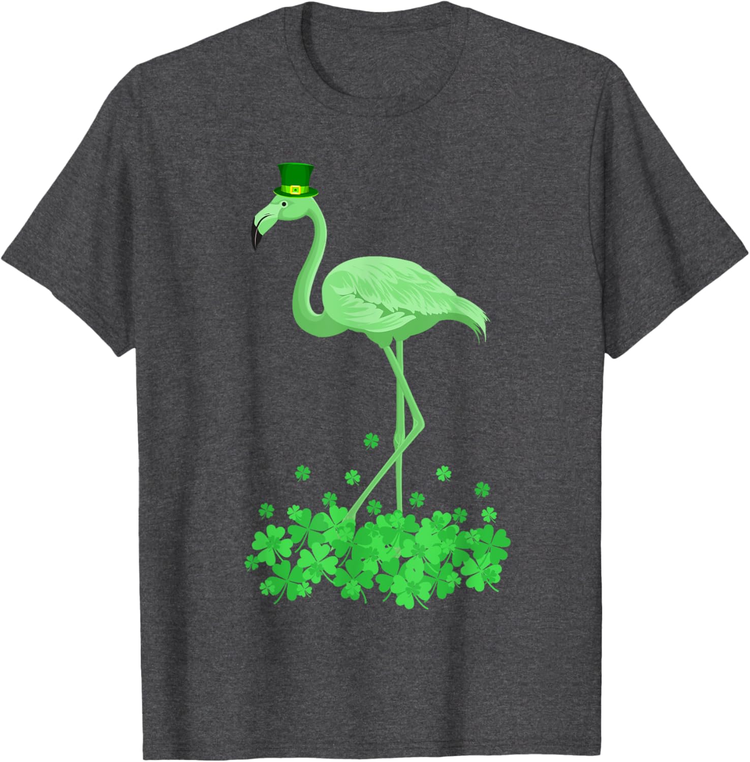 Lucky Leprechaun Flamingo T-Shirt for St Patrick's Day Fun - 14
