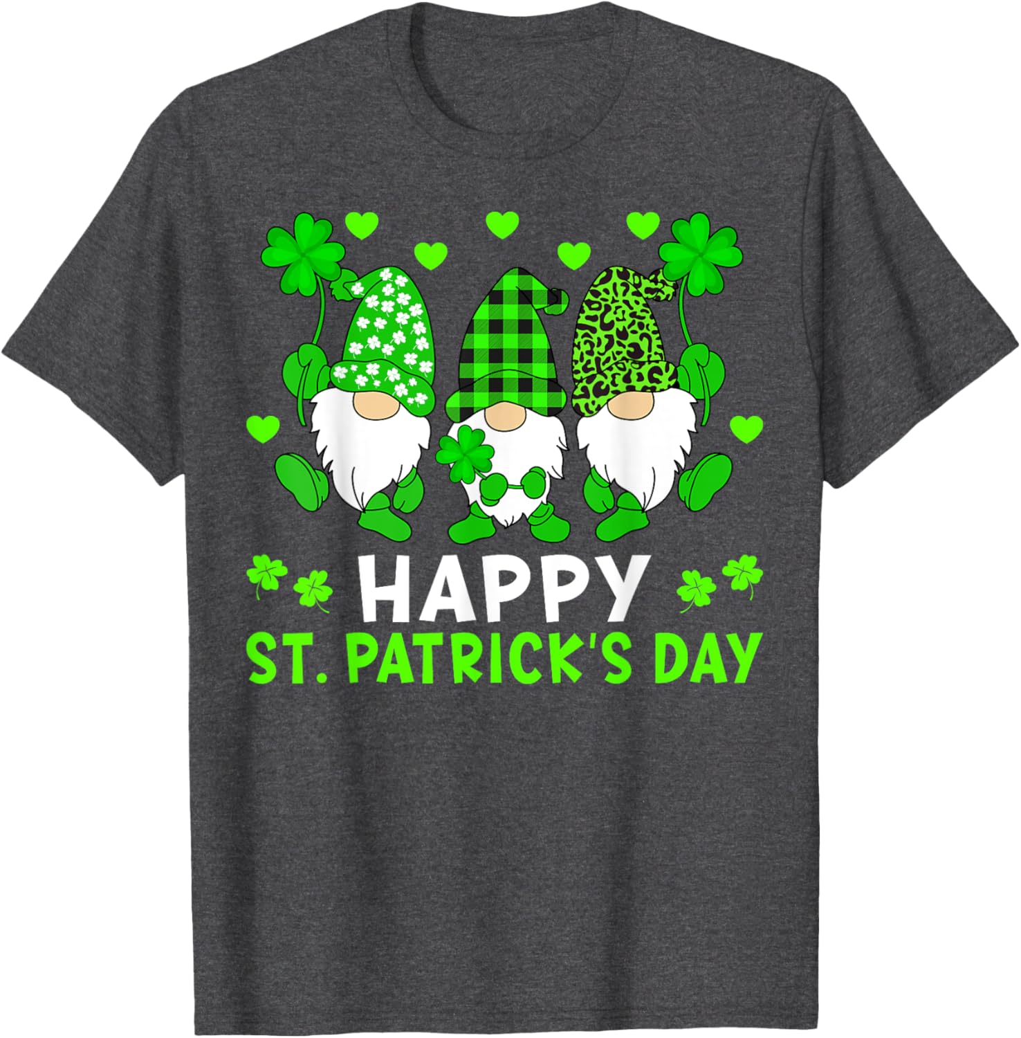 Happy St Patricks Day Gnomes Shamrock T-Shirt for Men Women Kids - 12