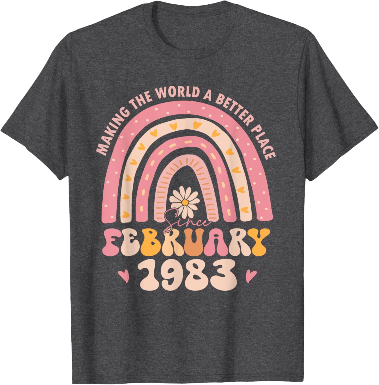 Retro 42nd Birthday T-Shirt for Women - Turning 42 February 1983 Outfit - 10