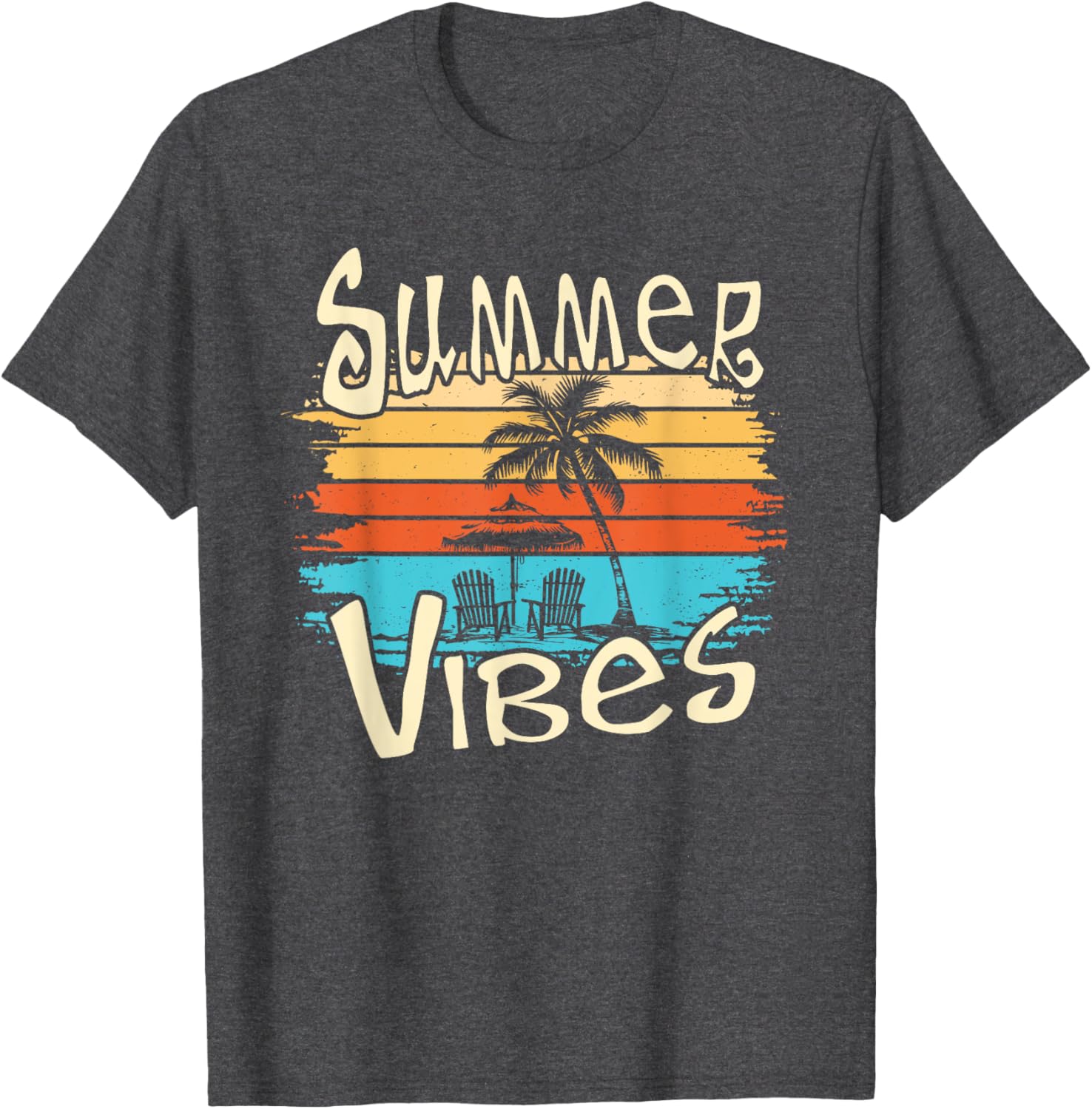 Summer Vibes Retro Palm Tree T-Shirt Perfect for Fun Sunshine Days - 14