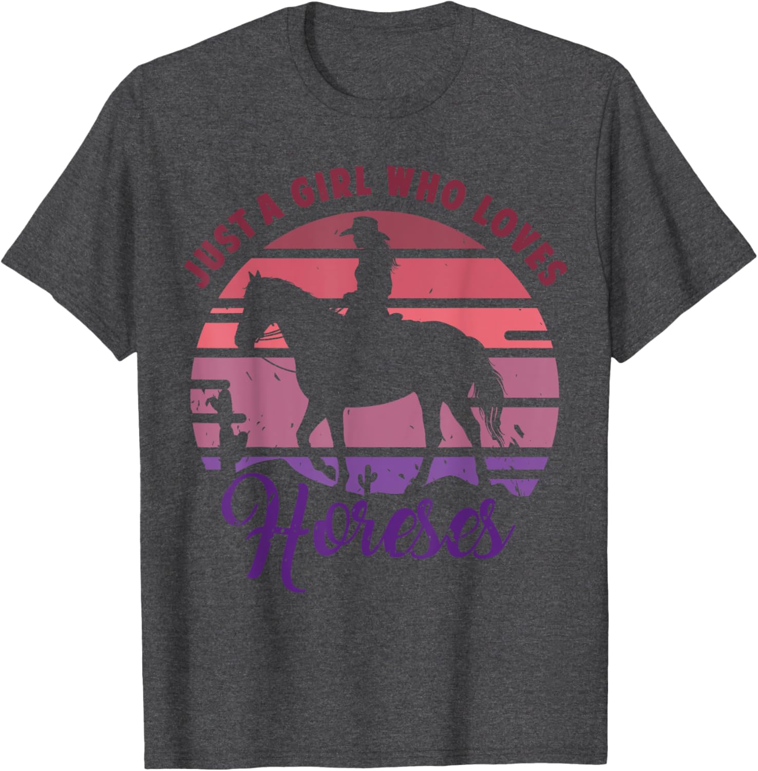 Just A Girl Who Loves Horses T-Shirt for Girls Who Love Horseback Riding - 24