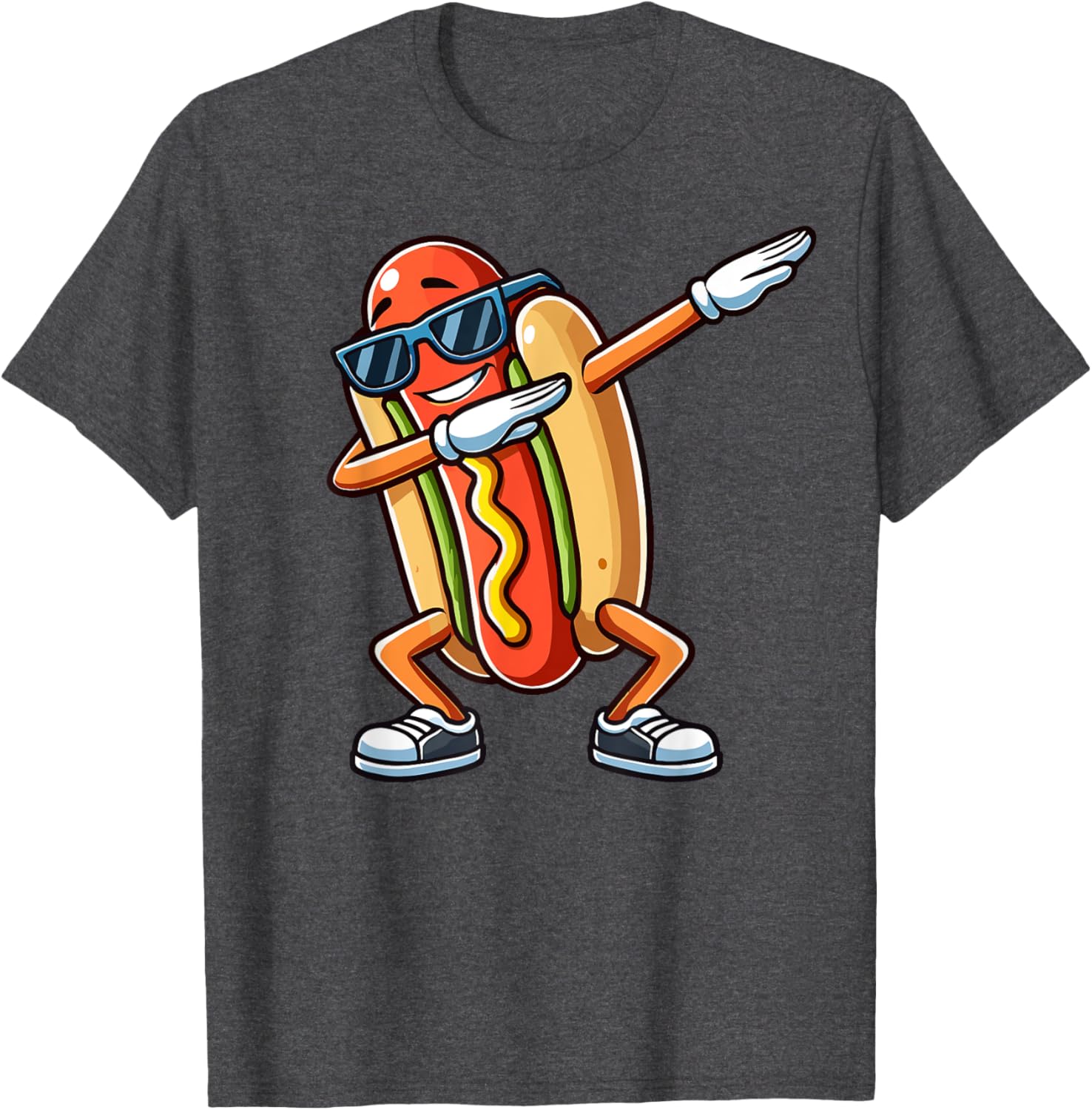 Funny Dabbing Hotdog Sunglasses Kids T-Shirt for Dog and Hotdog Lovers - 12