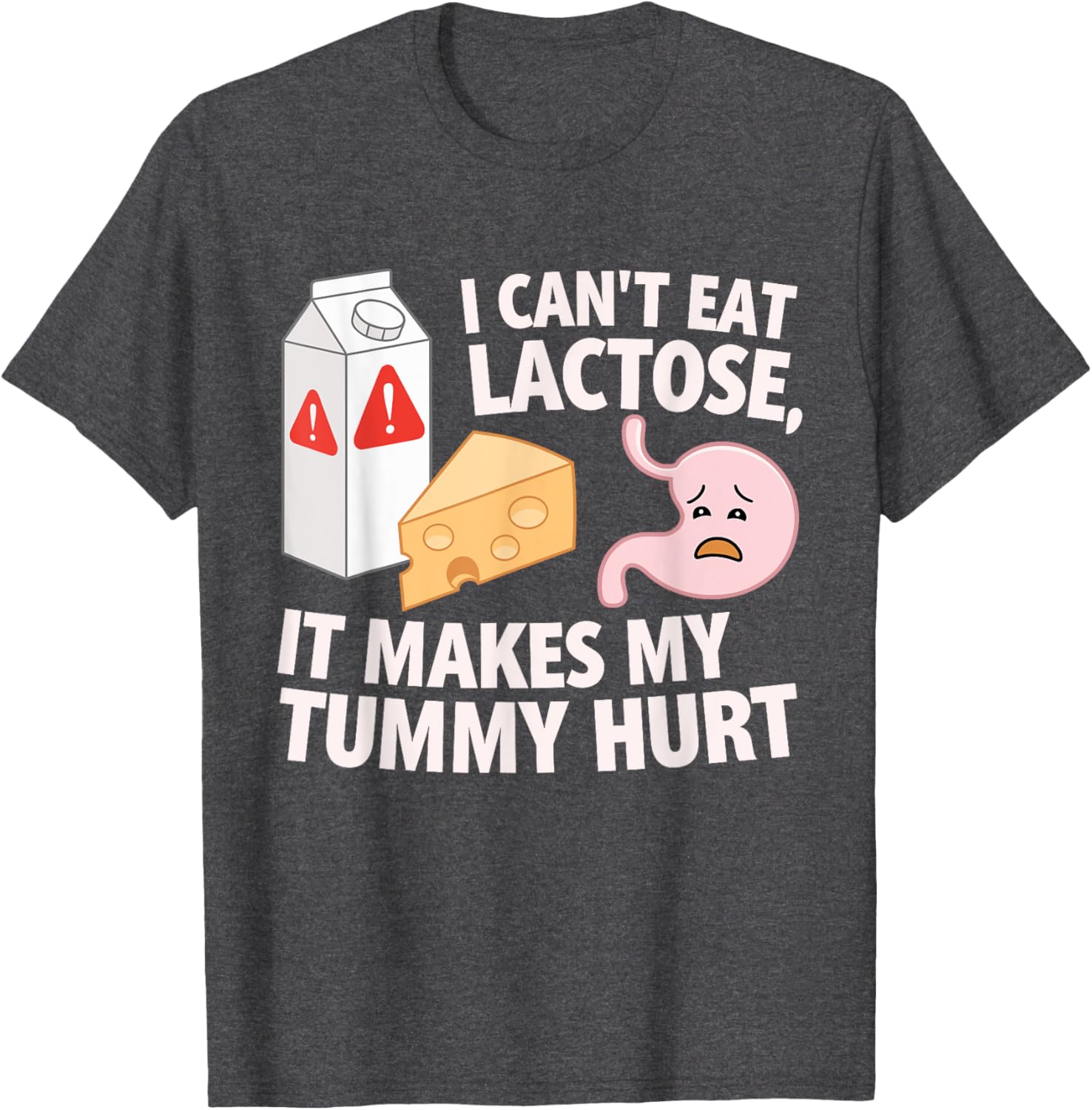 Lactose Intolerance T-Shirt for Boys - Cute Dairy Allergy Design - 1