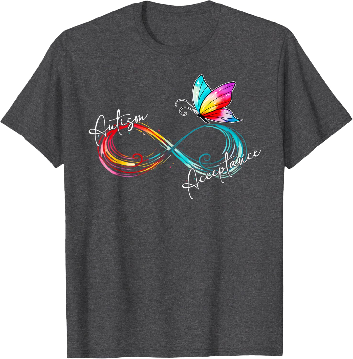 Red Autism Infinity Symbol T-Shirt for Women - Embrace Acceptance and Style - 8