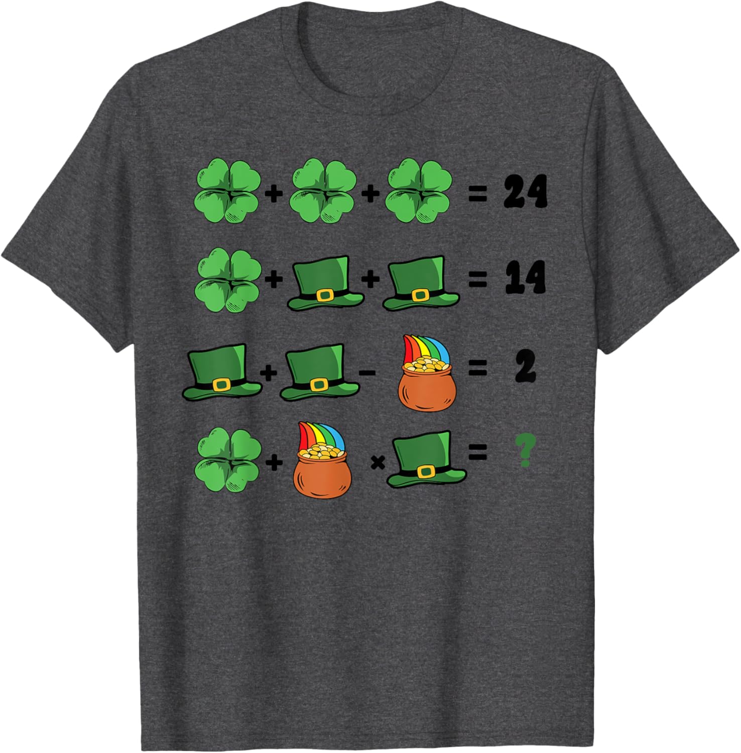 Funny St Patricks Day Shamrock Math Teacher T-Shirt for Irish Celebrations - 10