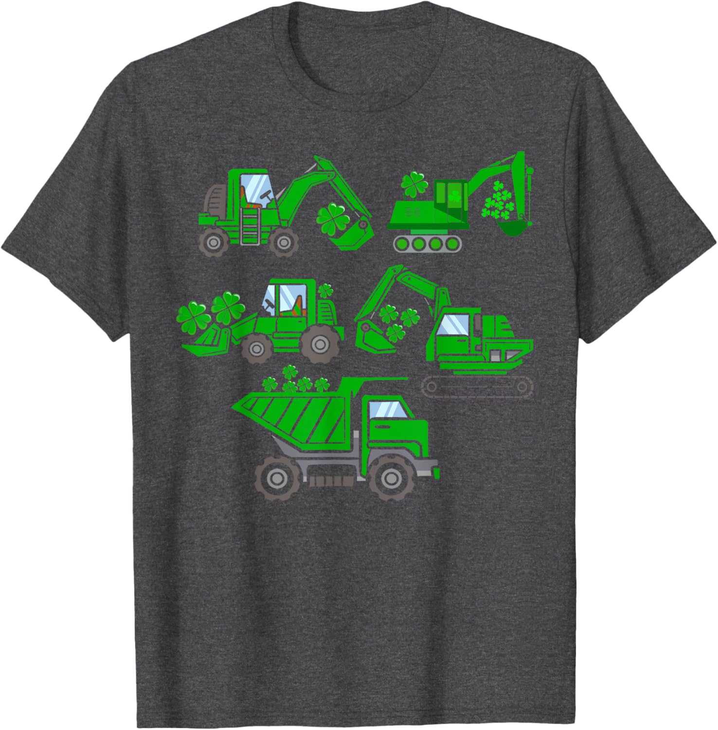 Adorable Kids St Patricks Day Crane Truck Construction T-Shirt for Boys - 11