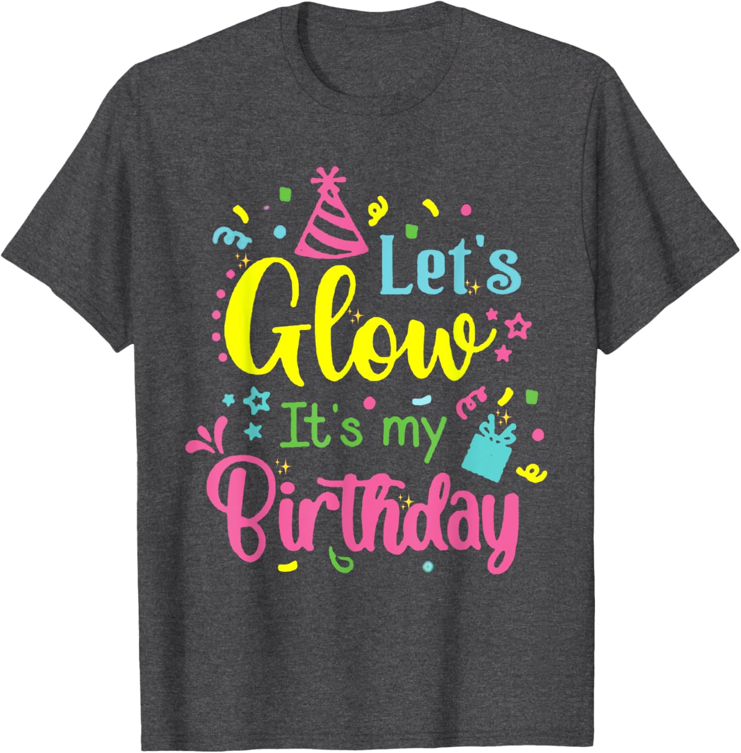 Glow in the Dark 80s Birthday Party Team T-Shirt for Fun Celebrations - 20