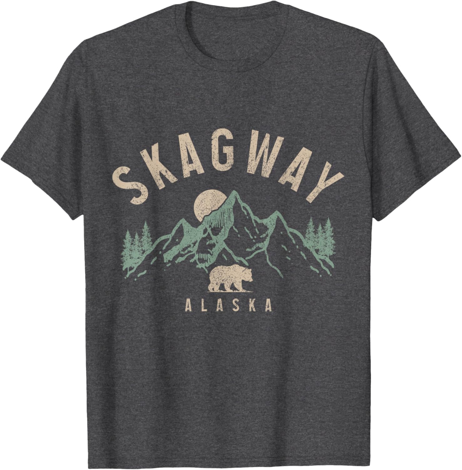 Skagway Alaska Vintage Grizzly Bear T-Shirt for Nature Lovers - 6