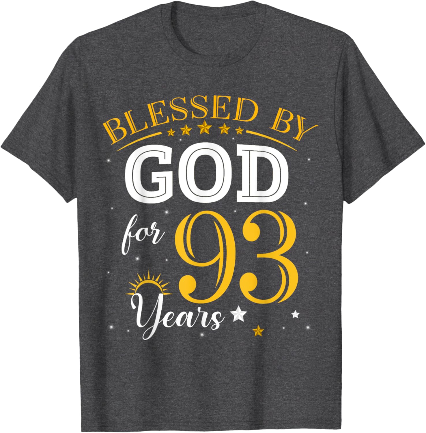 Vintage 93rd Birthday Girl Blessed by God T-Shirt for Special Celebrations - 2
