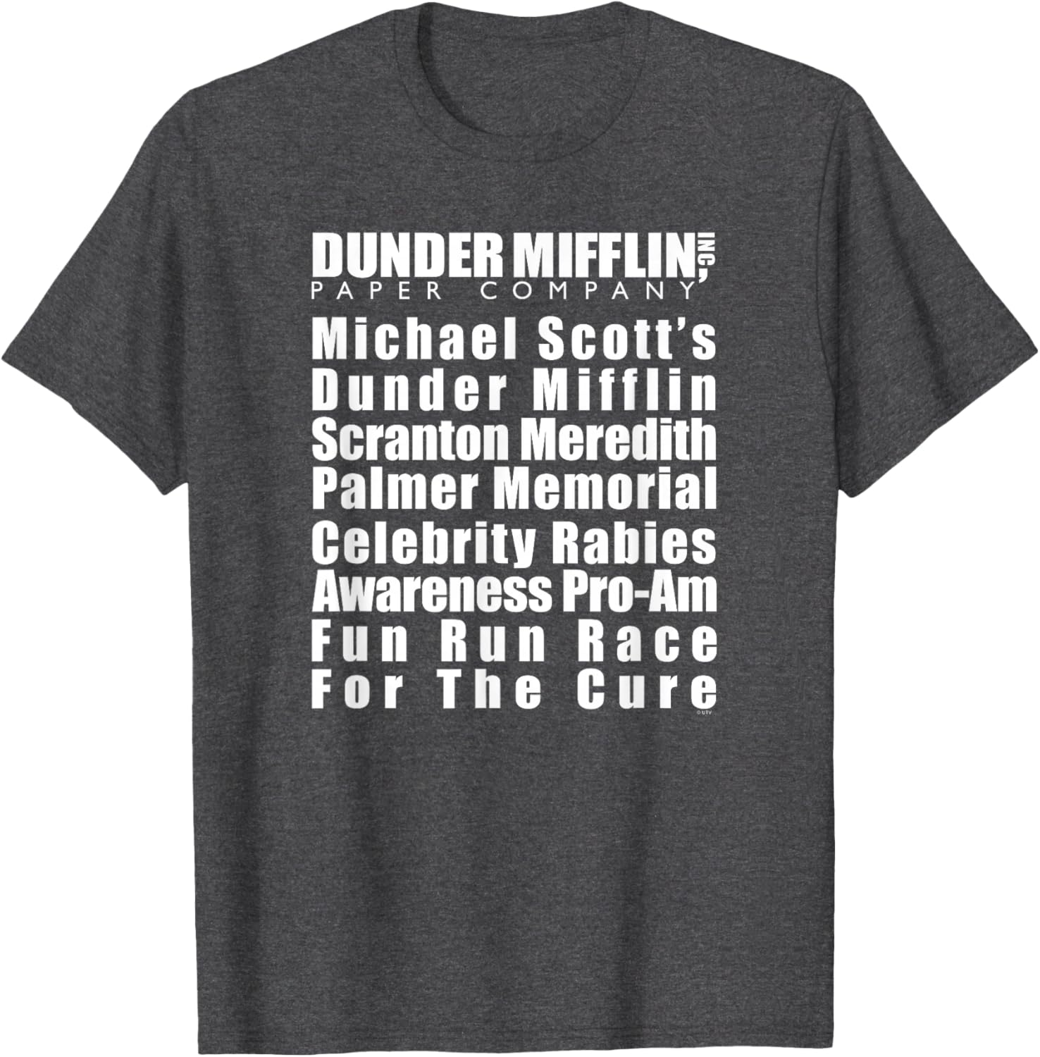 Michael Scott Fun Run T-Shirt with Dunder Mifflin Logo - Office Gear - 7