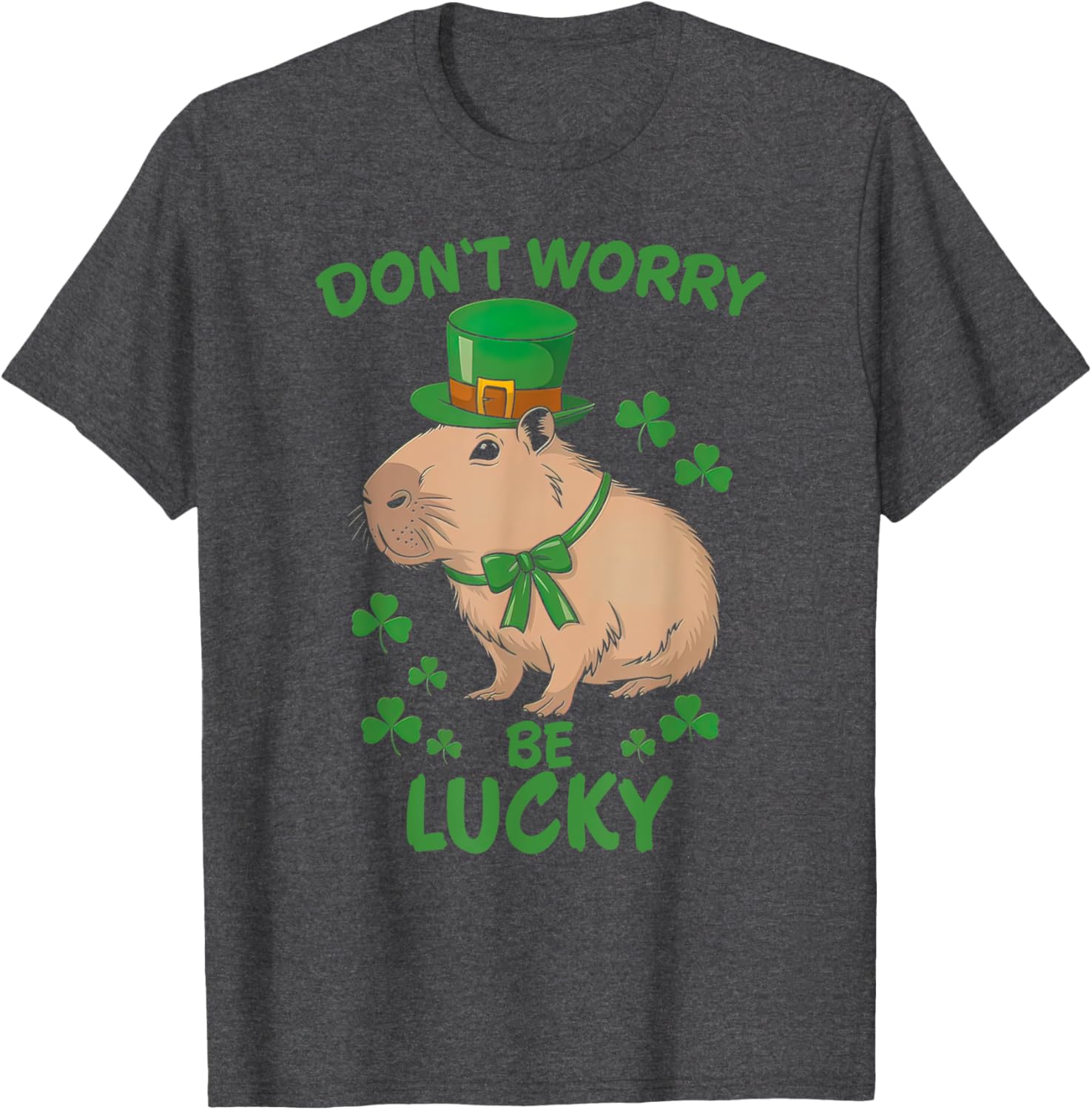 Lucky Capybara St. Patrick's Day T-Shirt Fun Party Apparel for All - 2