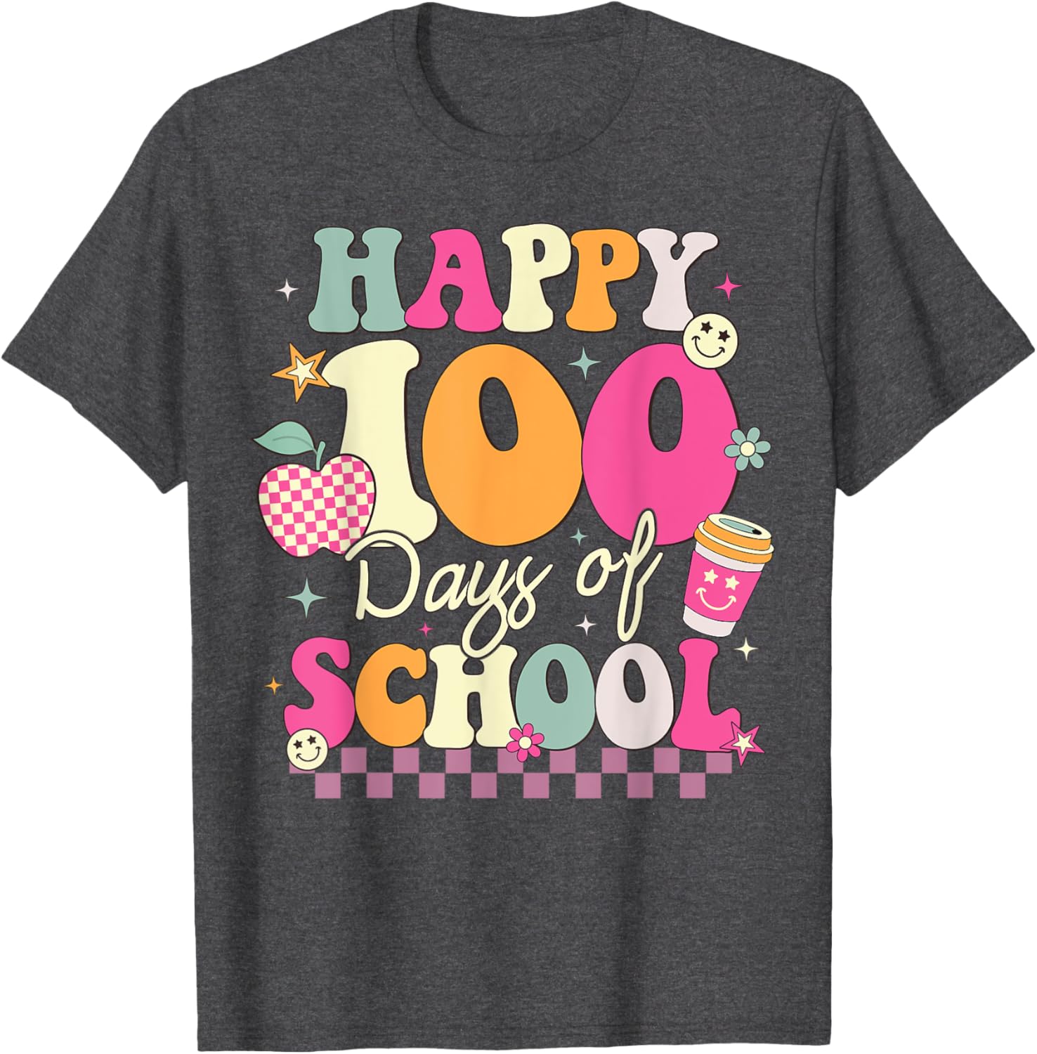 Happy 100th Day of School T-Shirt for Girls Fun Celebration Outfit - 4