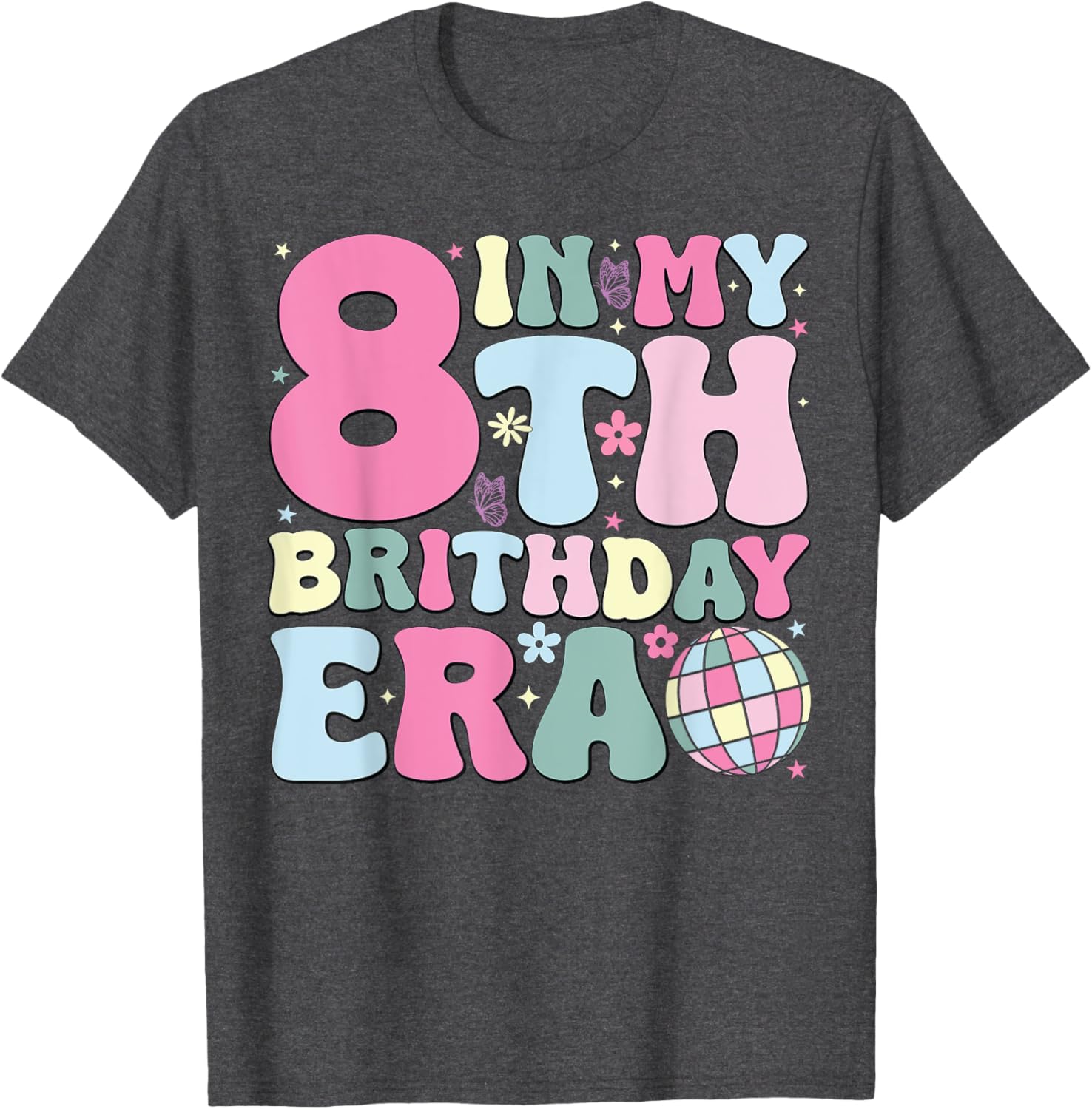 In My 8th Birthday Era Pink T-Shirt for 8 Year Old Birthday Girls - 4