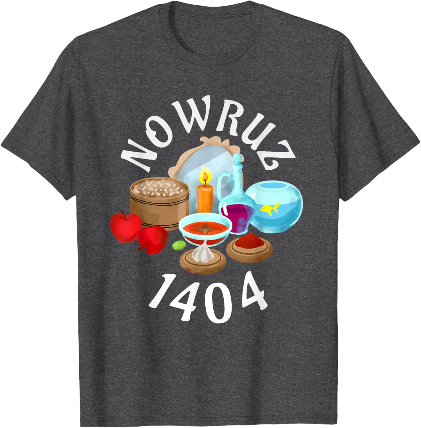 Myoan Unisex Persian Nowruz 1404 T-Shirt Celebrating Haft Sin Culture - 6