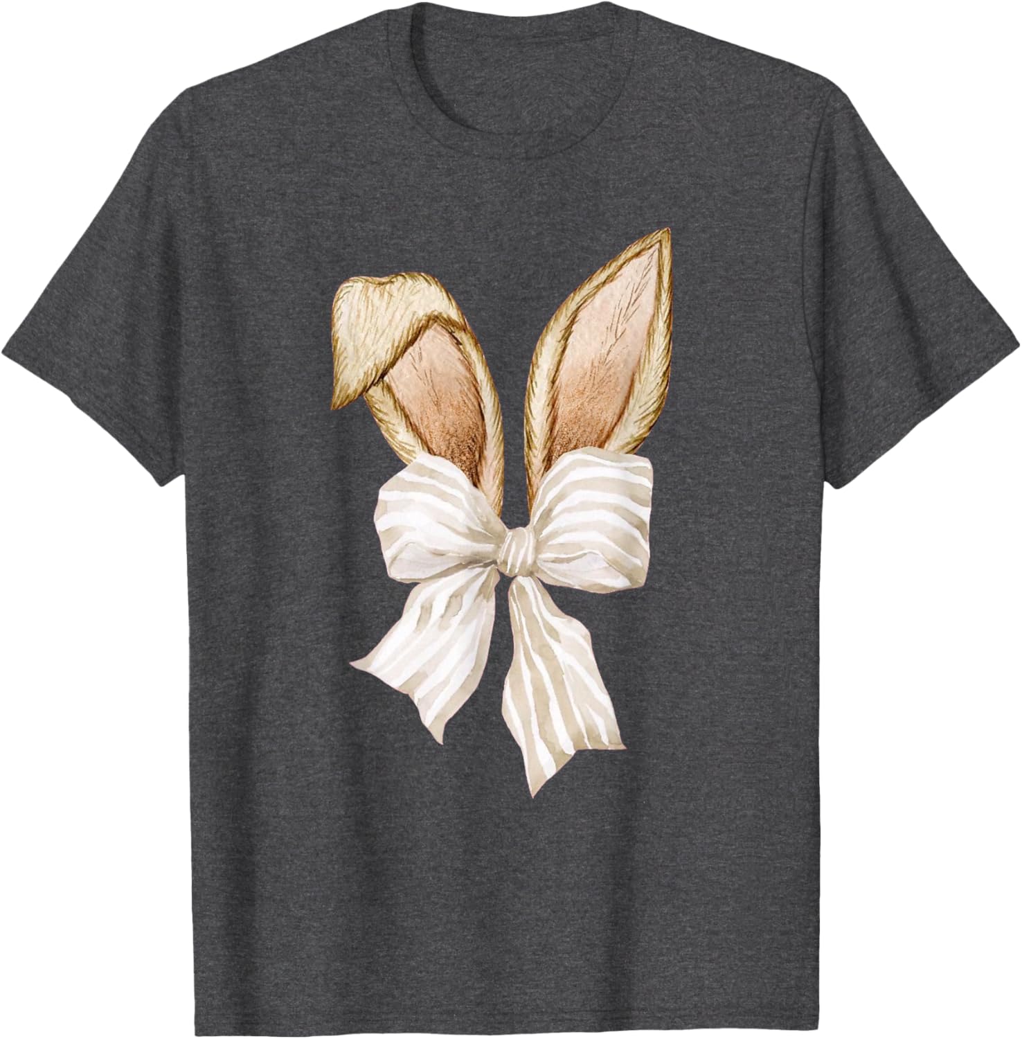 Coquette Bow Bunny Ears Rabbit Retro Easter Day T-Shirt for Kids - 8