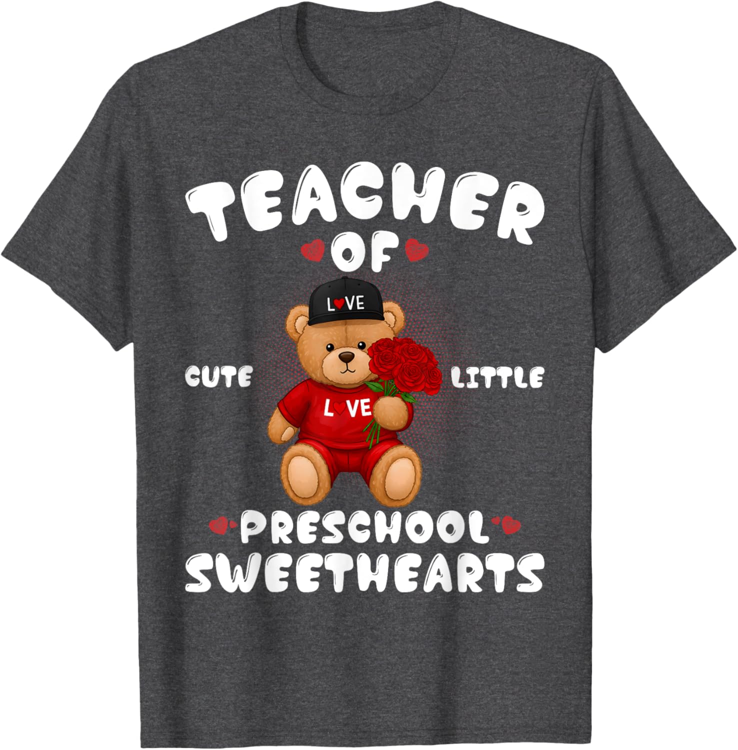 Cute Valentine's Day T-Shirt for Preschool Teachers in Love - 3