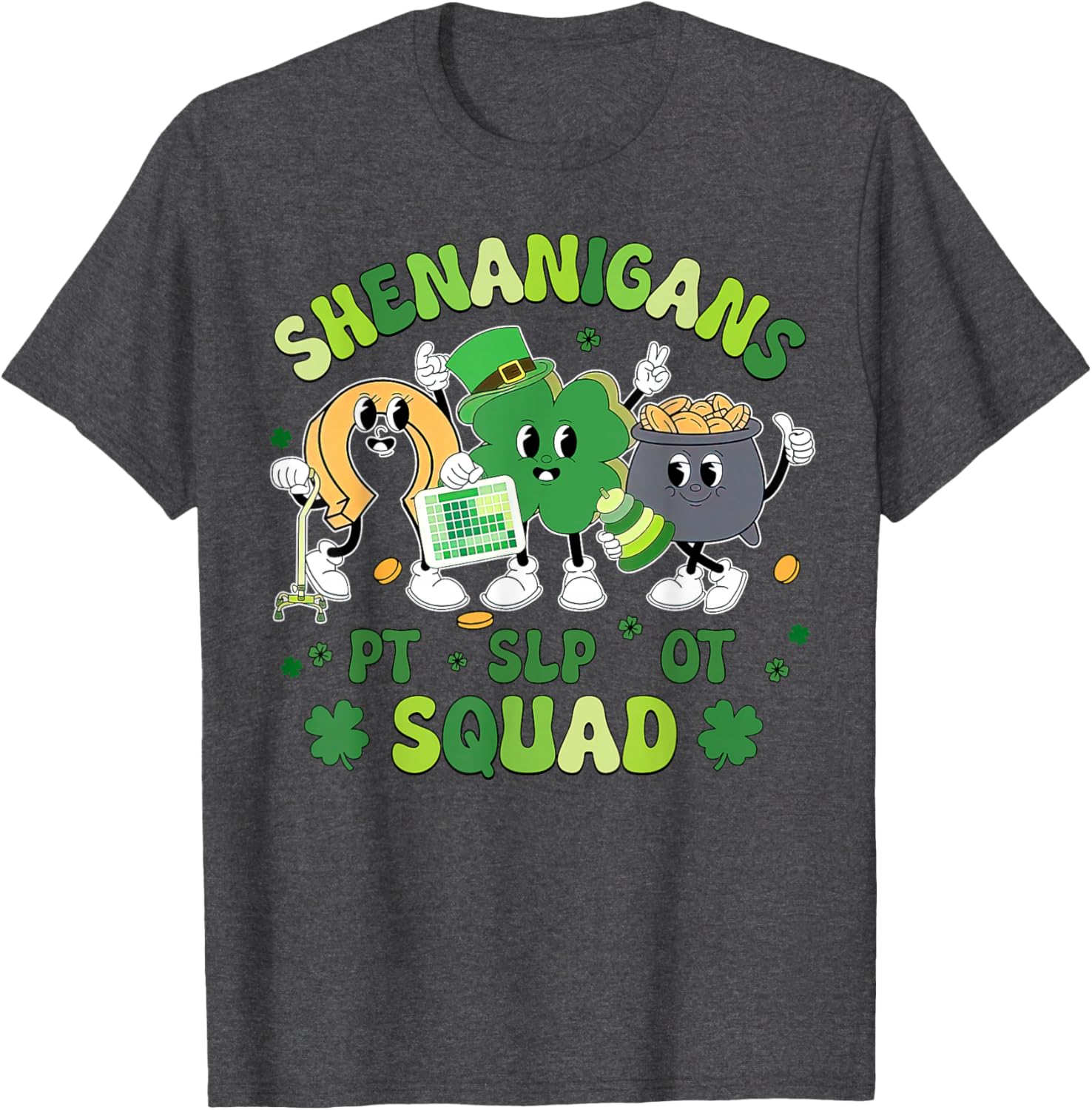 Cute St Patrick's Day Shamrock T-Shirt for Therapy Professionals Team - 5