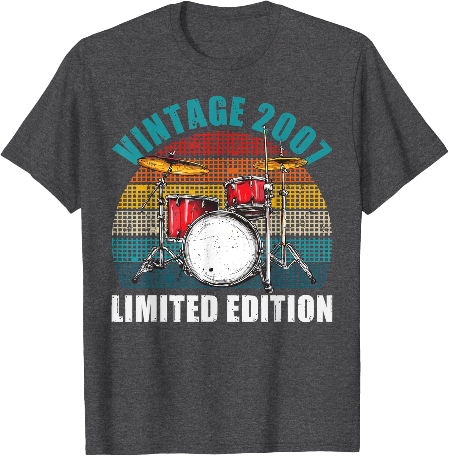 Vintage 18th Birthday Drummer T-Shirt for Drum Lovers and Musicians - 8