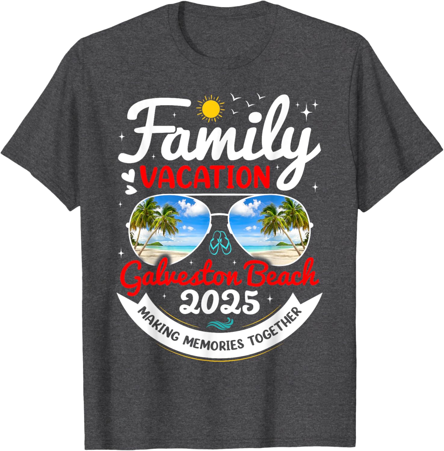 Galveston Beach Family Vacation 2025 Group T-Shirt for Fun Memories - 4