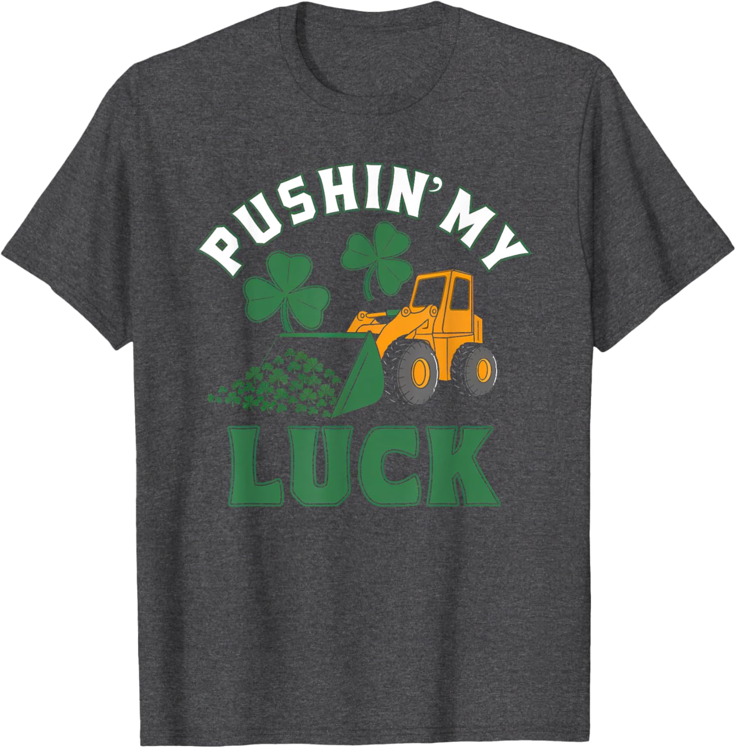 Funny St Patrick's Day Shamrock T-Shirt for Boys - Pushin My Luck Design - 8