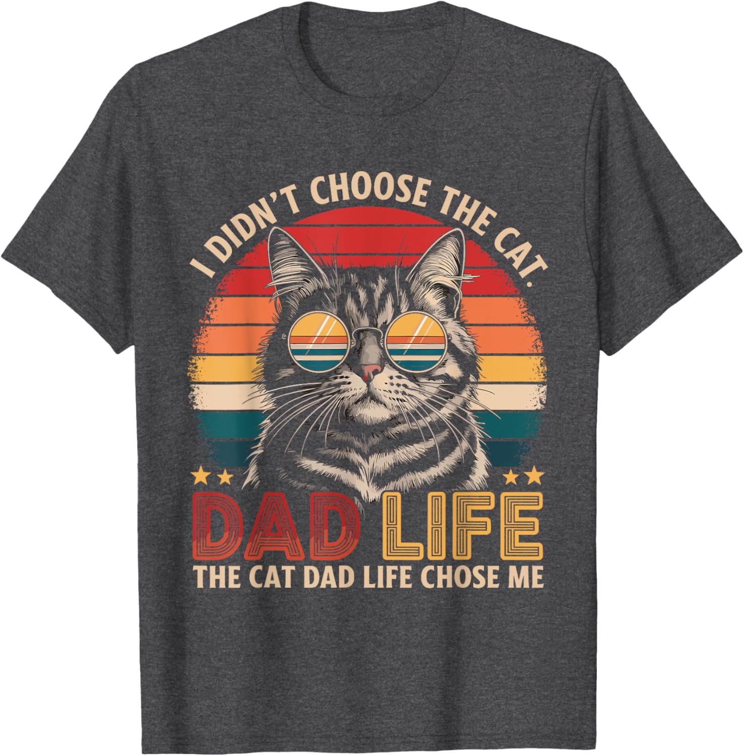Cat Dad Life T-Shirt Funny Cat Lover Gift for Father's Day and Birthdays - 4