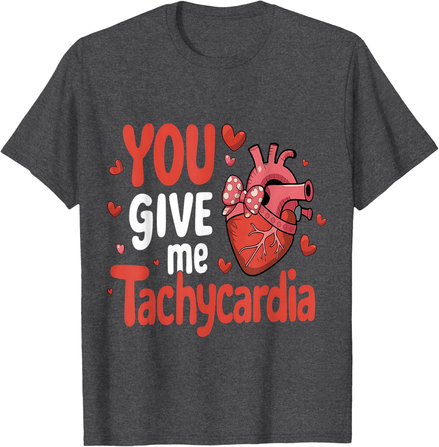 Cute You Give Me Tachycardia Nurse Valentines Day Scrub Top for Women - 15