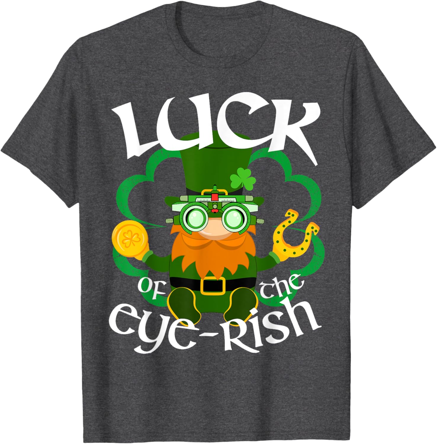 St Patrick's Day Irish Gnome Eye Doctor T-Shirt for Optometrists - 21
